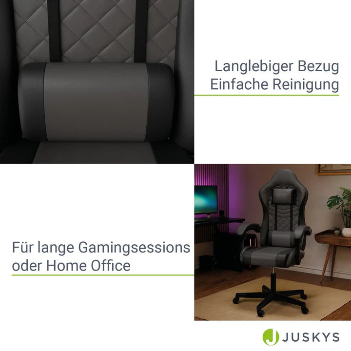 Bürostuhl Gamingstuhl HyperSeat grau/schwarz