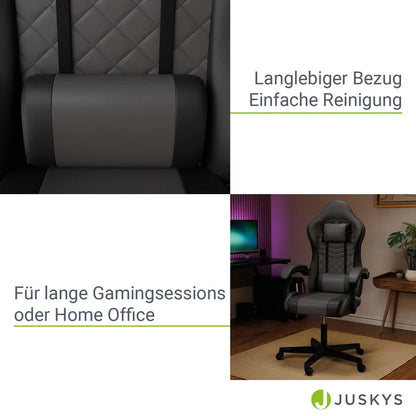 Bürostuhl Gamingstuhl HyperSeat grau/schwarz