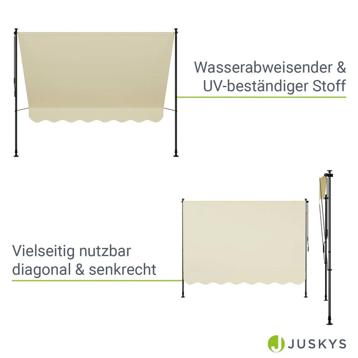 Klemmmarkise Kapstadt 250x120 cm Beige - Palo24