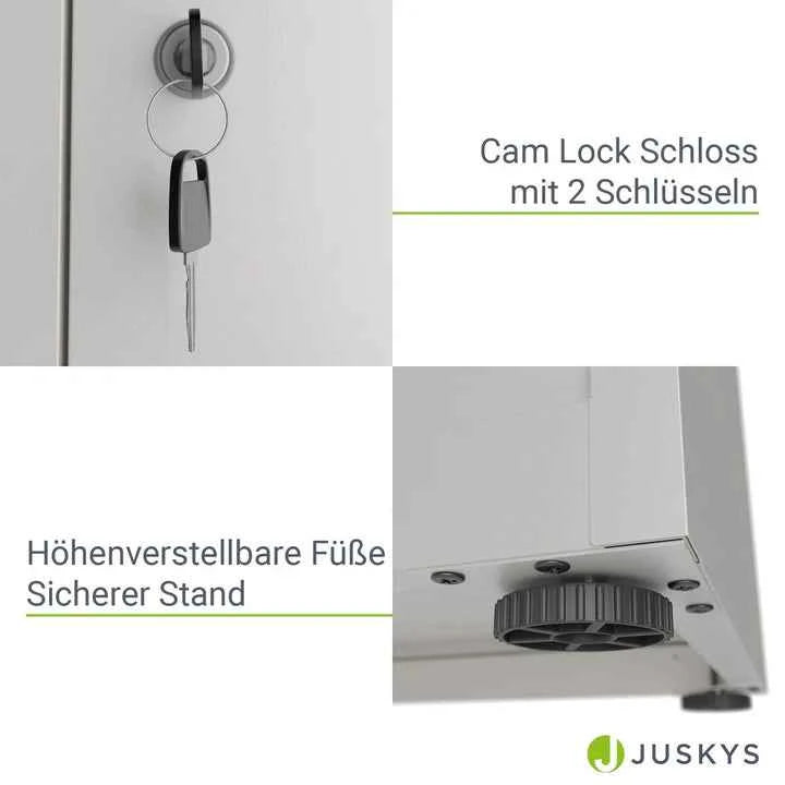 Aktenschrank Büroschrank aus Metall Weiss