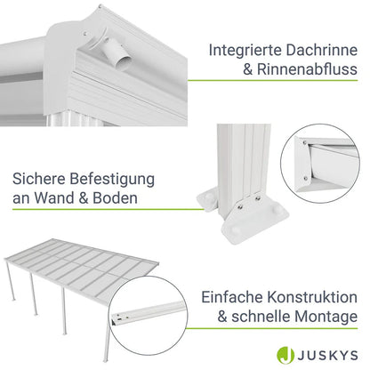 Tetto terrazza tetto terrazza Borneo 6x3 m bianco