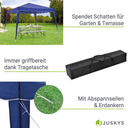 Faltpavillon Vivara 3x3 m in Blau mit Tragetasche