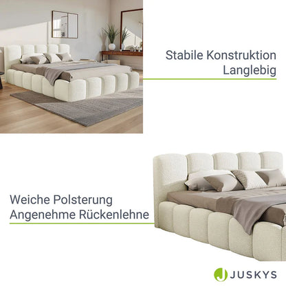 Polsterbett Catania Creme inkl. Lattenrost 180x200 cm - Palo24