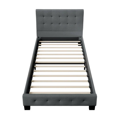 Lit rembourré Manresa 90 x 200 cm en gris