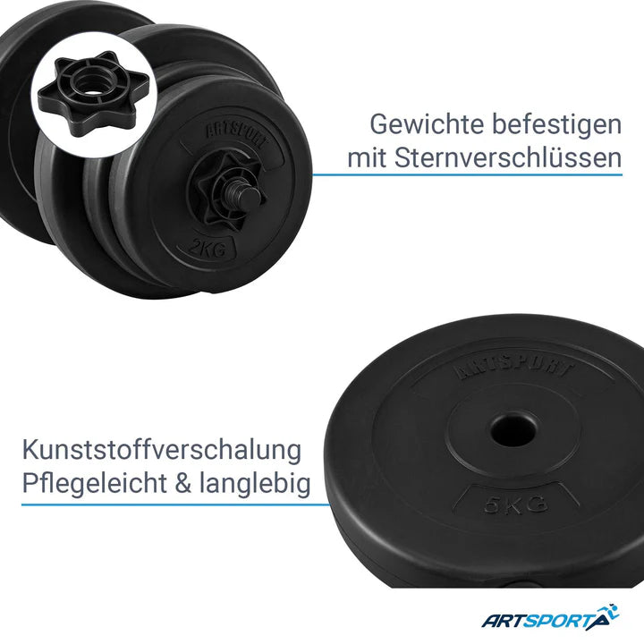 Lot de 2 haltères 40 kg