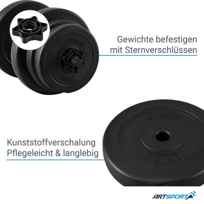 Lot de 2 haltères 40 kg