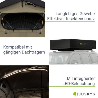 Autodachzelt für 2 Personen Lago mit Matratze