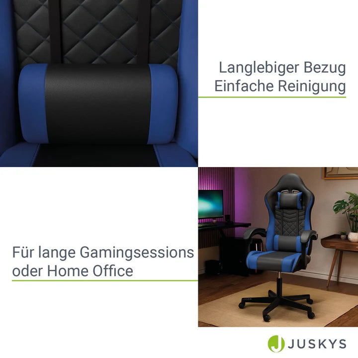 Bürostuhl Gamingstuhl HyperSeat schwarz/blau