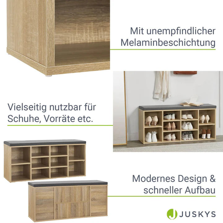 Schuhregal 104x30x48 cm Holzoptik