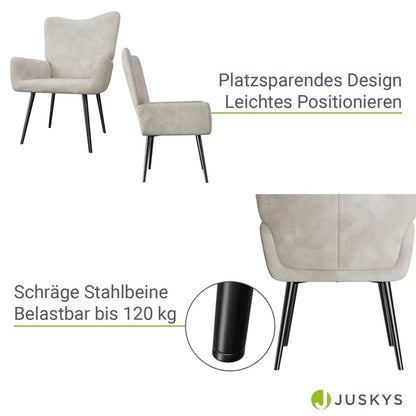 Ohrensessel Relaxsessel skandinavischen Design Cord Beige