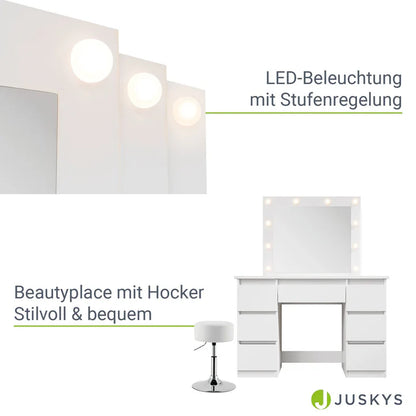 Schminktisch mit Spiegel Talea mit Hocker Tonia