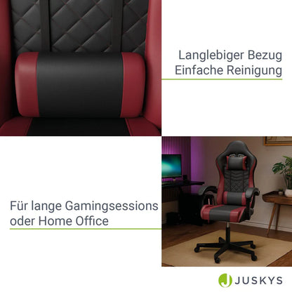 Bürostuhl Gamingstuhl HyperSeat schwarz/bordeaux