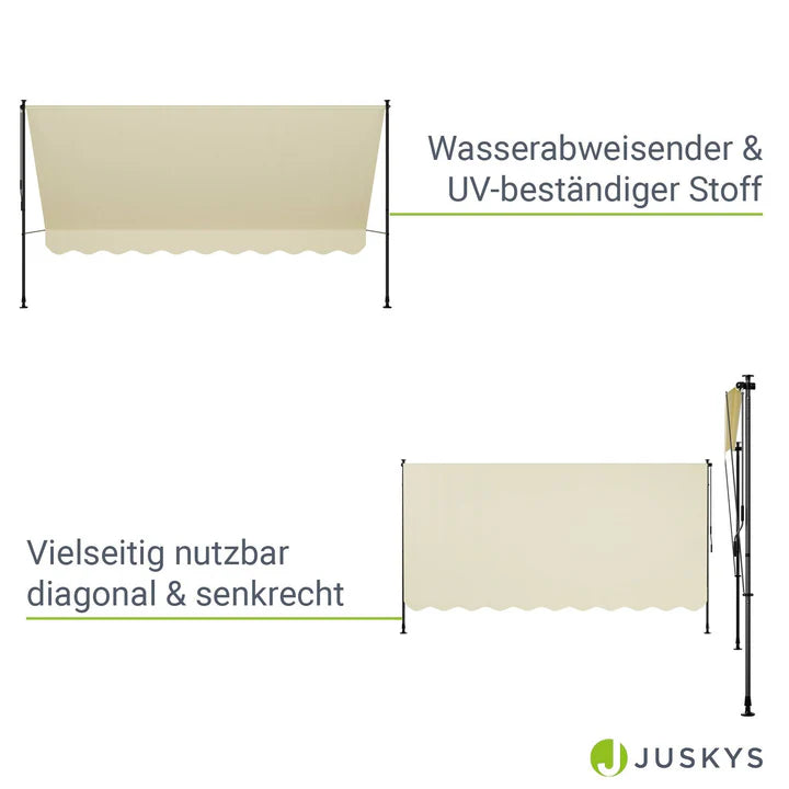 Klemmmarkise Kapstadt 350x120 cm Beige - Palo24