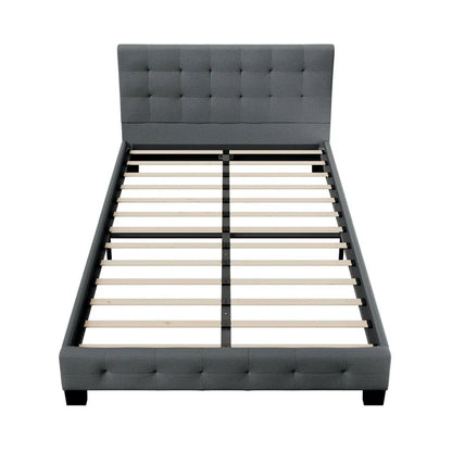 Lit rembourré Manresa 120 x 200 cm - gris