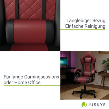 Bürostuhl Gamingstuhl HyperSeat bordeaux/schwarz