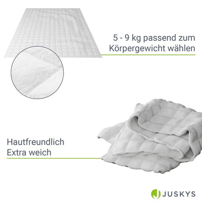 Gewichtsdecke 135x200 cm für besseren Schlaf 5 kg