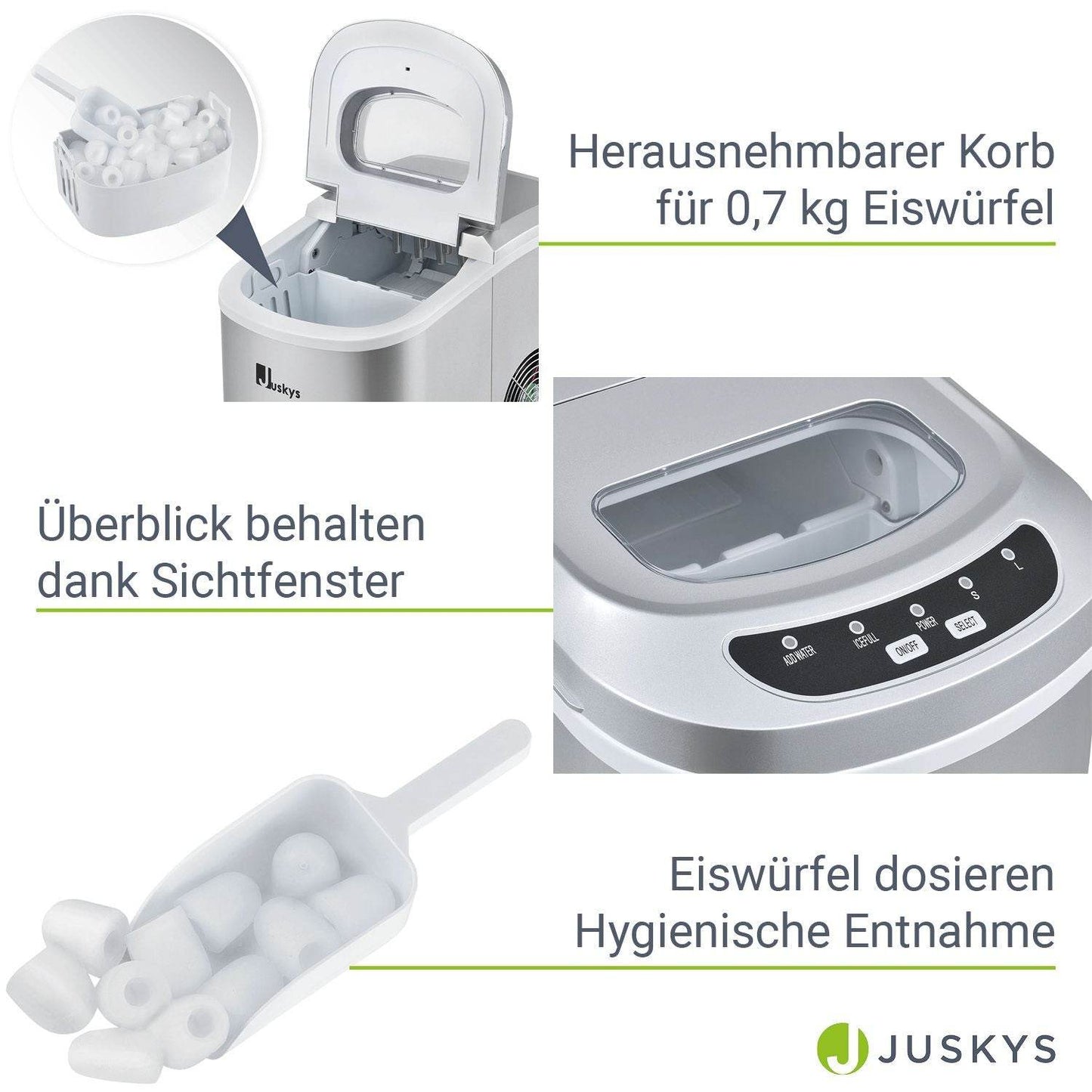 Eiswürfelmaschine IcyCube silber - Palo24