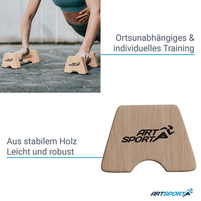 Liegestützgriffe aus Holz M