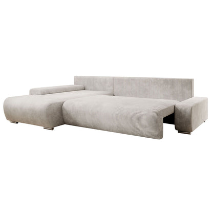 Sofa Iseo in L-Form mit Schlaffunktion Beige