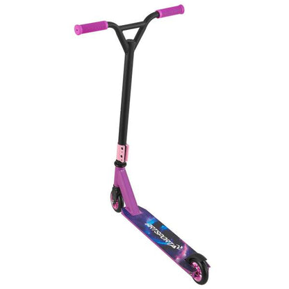 Stunt Scooter Galactic Cruiser en Violet Noir Trick Scooter avec direction à 360°