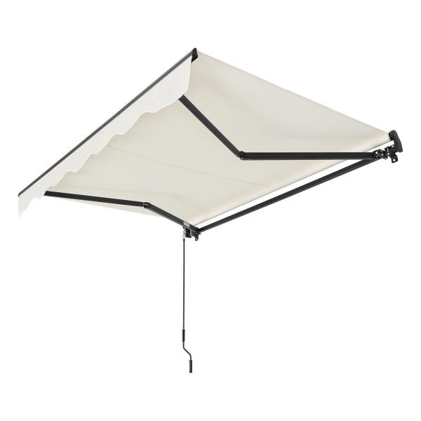 Tenda da sole a braccio articolato 350 x 300 cm con manovella beige