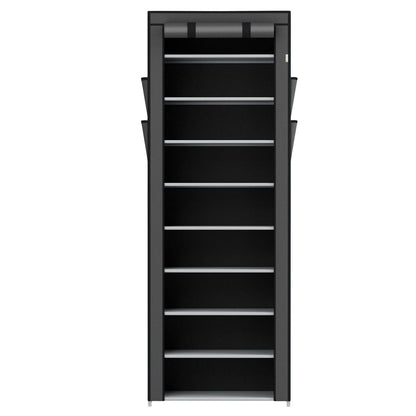 Schuhschrank M aus Stoff 9 Ebenen Grau - Palo24