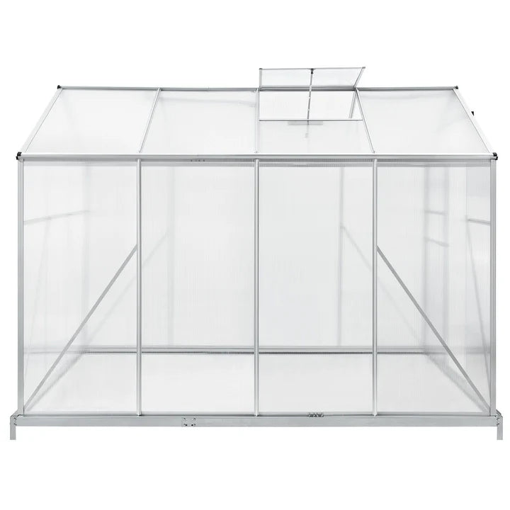 Aluminium Gewächshaus GH250F1 4,75m² mit 1 Dachfenster inklusive Fundament