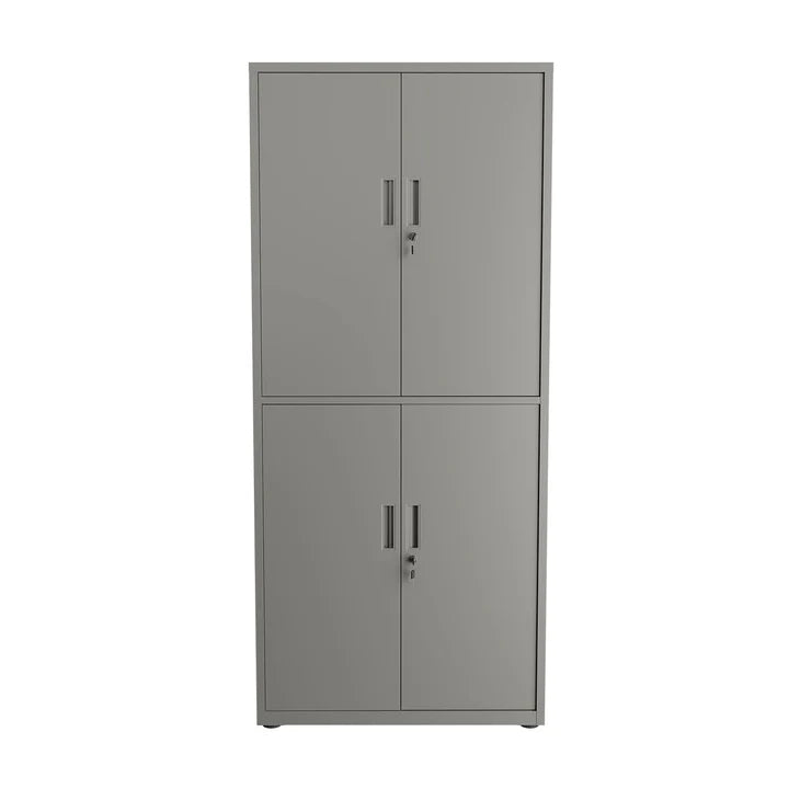 Aktenschrank Büroschrank aus Metall Hellgrau