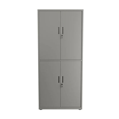 Aktenschrank Büroschrank aus Metall Hellgrau