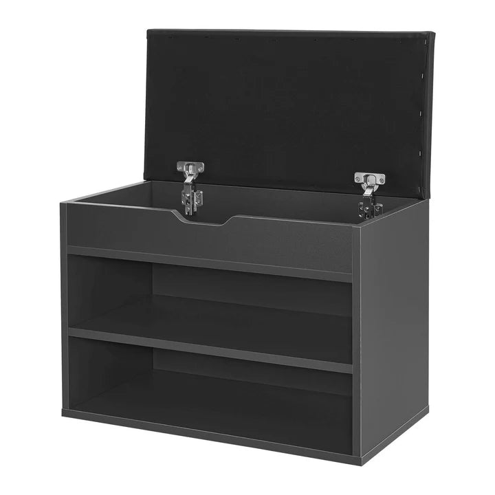 Schuhregal 60x30x44 cm Grau / Schwarz