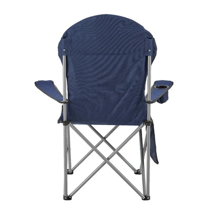 Sedia da campeggio Lido Blue sedia pieghevole imbottita con portabicchieri e borsa