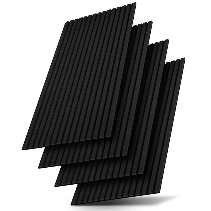 Wandpaneele 4er Set Akustik Schwarz