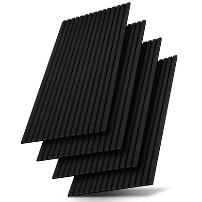 Wandpaneele 4er Set Akustik Schwarz