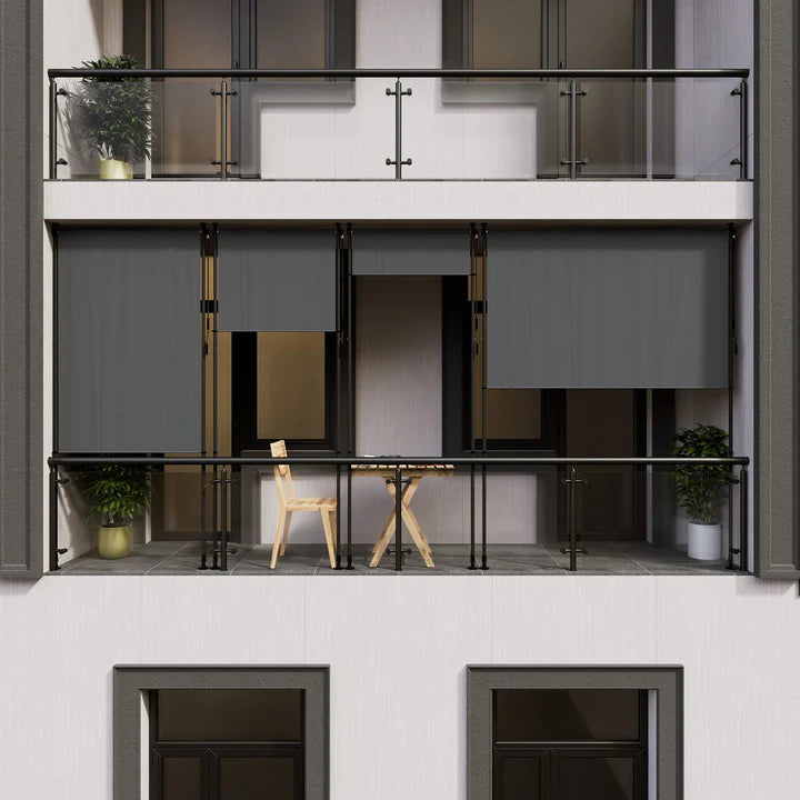 Senkrechtmarkise Barbados 100x310 cm Grau - Palo24