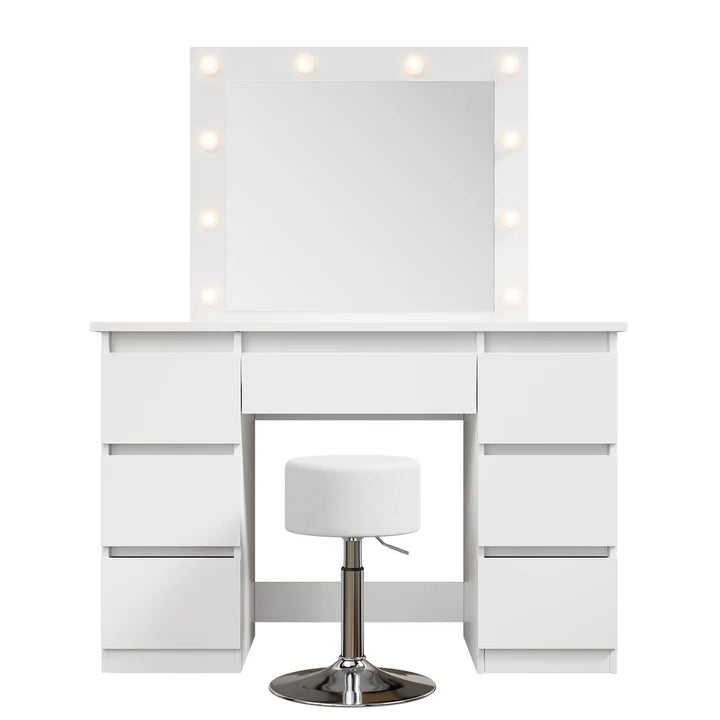 Schminktisch mit Spiegel Talea mit Hocker Tonia