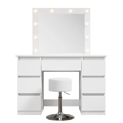 Schminktisch mit Spiegel Talea mit Hocker Tonia