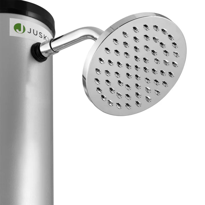 Douche solaire Victoria Douche de jardin 40 litres avec grande pomme de douche à effet pluie et réglage de la température
