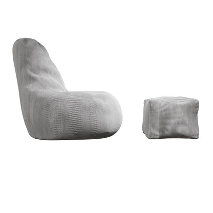 Sitzsack Chillex XL mit Hocker Cord Sessel Hellgrau - Palo24