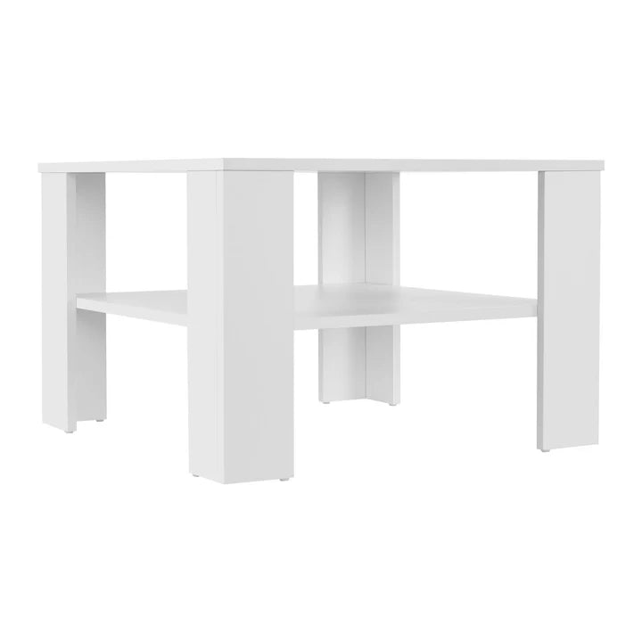 Table basse d'appoint en blanc 60x60 cm
