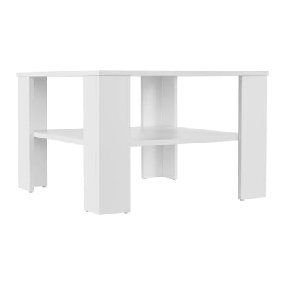Table basse d'appoint en blanc 60x60 cm