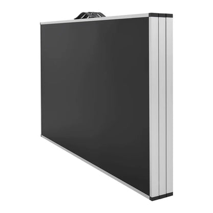 Set di 3 tavoli pieghevoli, alluminio, tavolo multifunzionale, 3 pezzi, nero