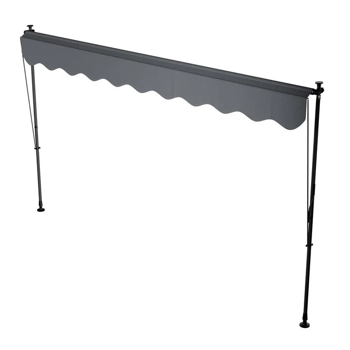 Klemmmarkise Kapstadt 350x120 cm Grau - Palo24