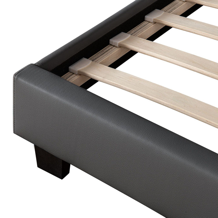 Lit capitonné LED Paris 180 x 200 cm - gris foncé