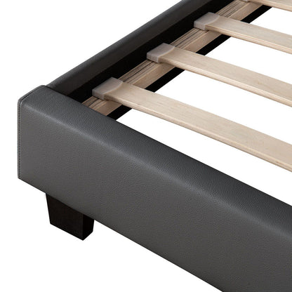 Lit capitonné LED Paris 180 x 200 cm - gris foncé