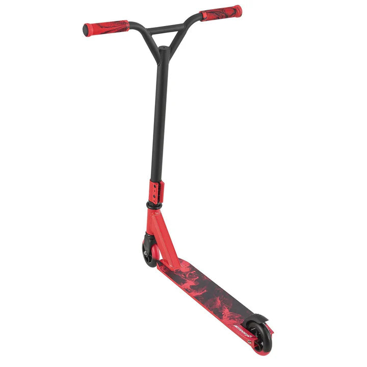 Stunt Scooter Red Smoke in Rot Schwarz Trick Roller mit 360° Lenkung