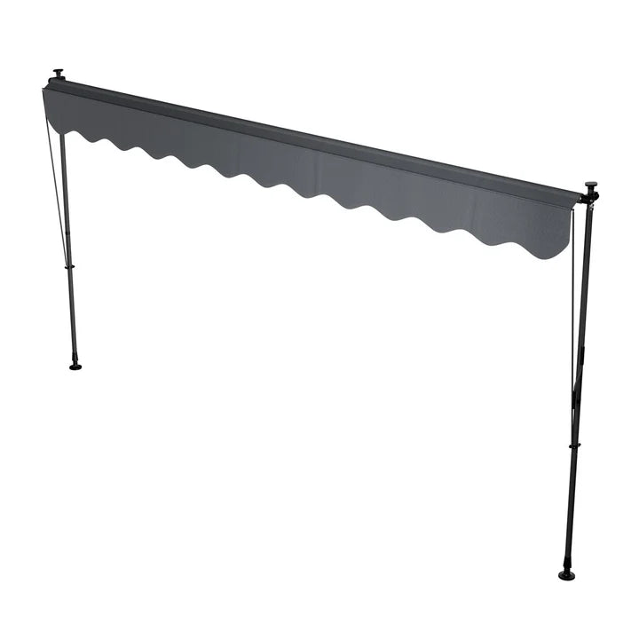 Klemmmarkise Kapstadt 400x120 cm Grau - Palo24