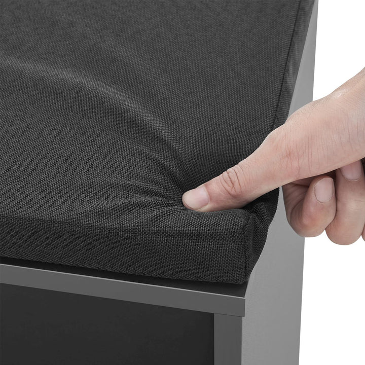 Étagère à chaussures 104x30x48 cm gris foncé