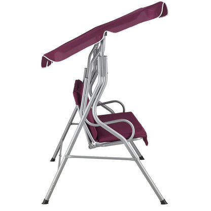 Hollywoodschaukel Cecina 3-Sitzer beschichtetes Stahlgestell in rot