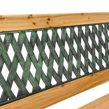 2 Sitzer Gartenbank Pisa aus lackiertem Holz und Gusseisen