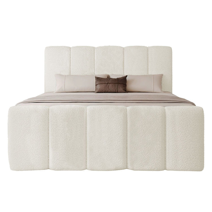Boxspringbett Manitoba 180x200 cm mit Bettkasten Creme